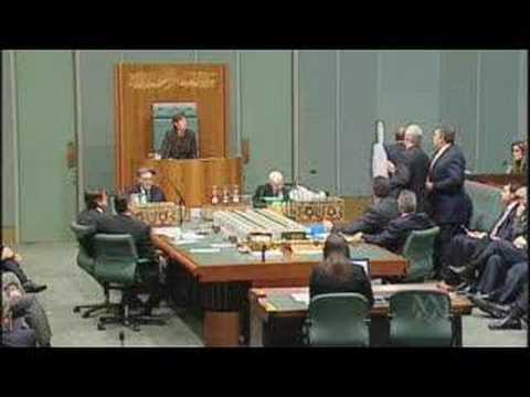 Cardboard Cut-Out Kevin Rudd in Parliament