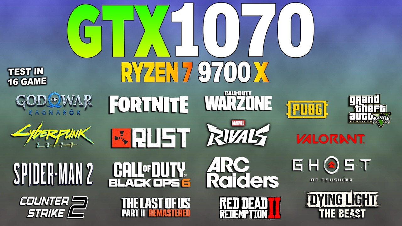 GTX 1070 Test in 16 Games 1440p | Current Performance? - YouTube
