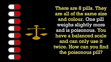 8 Poisonous Pills Puzzle || Job Interview Puzzles