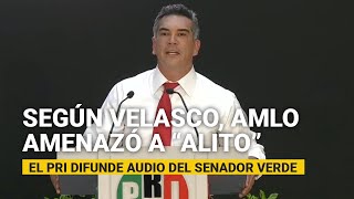 Según Manuel Velasco, AMLO amenazó a Alejandro Moreno. El PRI difunde AUDIO del Senador Verde