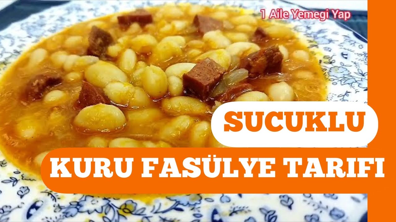 Döküm Tencerede Sucuklu Kuru Fasulye Tarifi Nasıl Yapılır / Kolay Yemek Tarifi / Öğrenci Yemeği