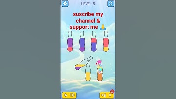Water sort level 5 #game #gameplay #gaming #androidgame #gamelover