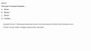 Kosakata Umum dan Khusus | Latihan Soal TKA SD Bahasa Indonesia