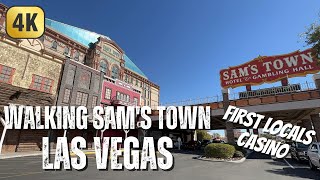 [4K] Walking Sam’s Town Hotel &amp; Gambling Hall Las Vegas, Nevada | Las Vegas First Locals Casino