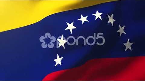 Venezuela Flag Waving In The Wind. Looping Sun Rises Style. Animation Loop