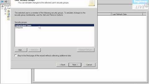 Group Policy Modelling Wizard in ADDS - Windows Server 2008
