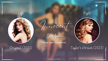 Taylor Swift - Innocent (Original vs. Taylor's Version Split Audio / Comparison)
