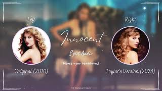 Taylor Swift - Innocent (Original vs. Taylor&#39;s Version Split Audio / Comparison)