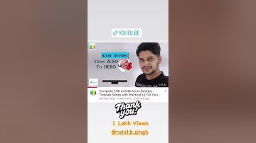 1 lakh views #thanksforwatching #keepsupporting #devopsmela #azure #azuredevops