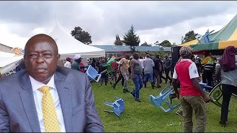 The moment former DP GACHAGUA WAS ATTACKED BY GOONS at a funeral in Limuru, Kiambu County!!