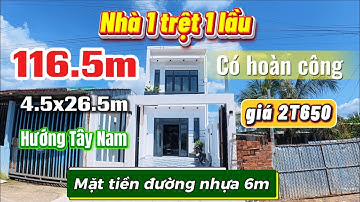 Đất Cần Giuộc Giá Rẻ| Nhà 1 trệt 1 lầu mặt tiền đường nhựa có hoàn công tặng luôn nội thất.