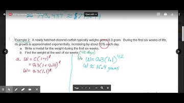 8.5 Exponential Growth Functions Video Lesson Algebra 1