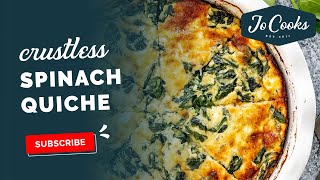 Making Crustless Spinach Quiche the Easy Way | JoCooks.com