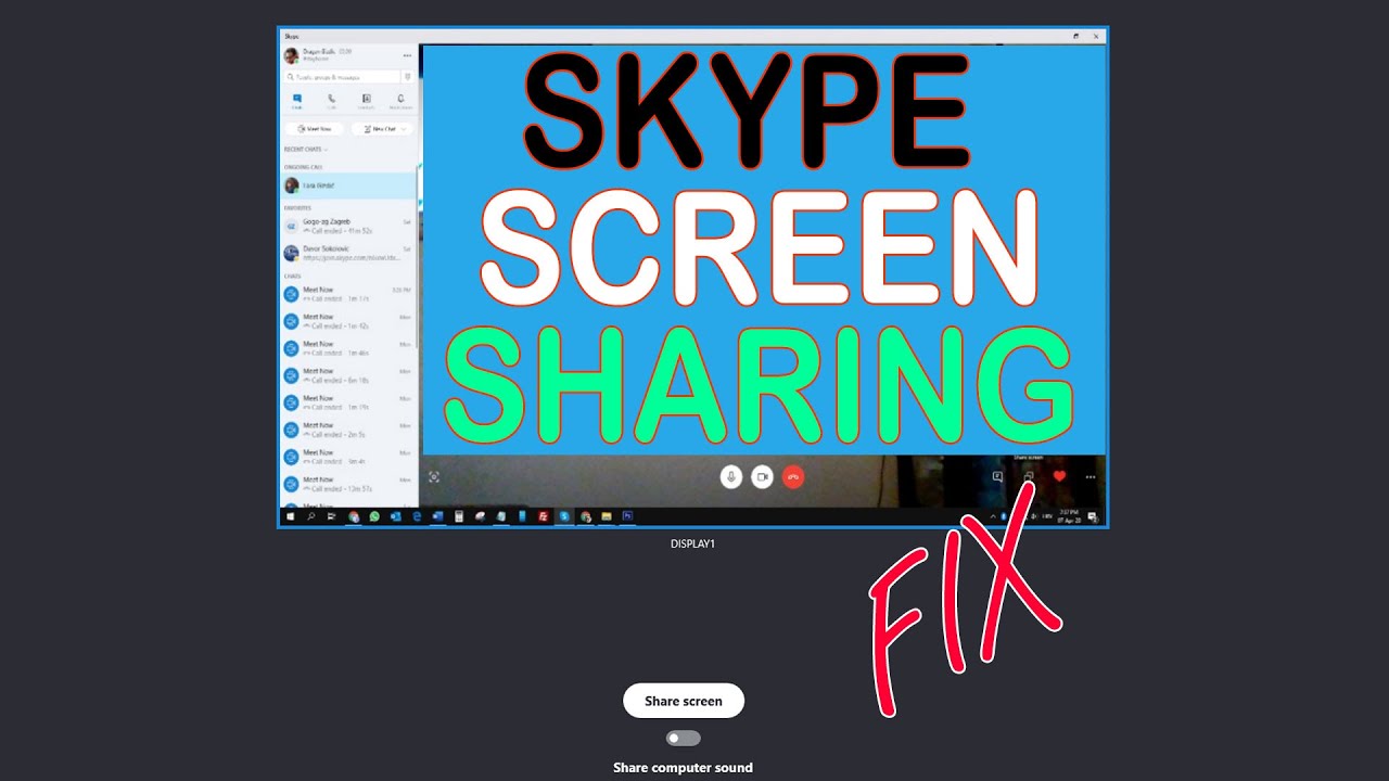 Skype For Business Screen Sharing Shows White Screen