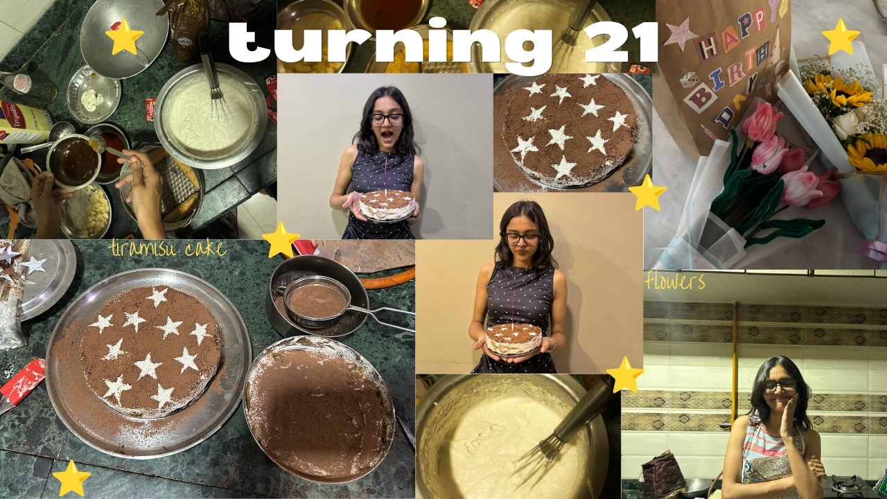 make tiramisu cake with me for my 21 birthday | mini vlog 😚