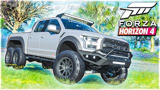 картинка: Выбил Секретную ТАЧКУ! Новый Шестиколесный VELOCIRAPTOR 6x6! - Forza Horizon 4