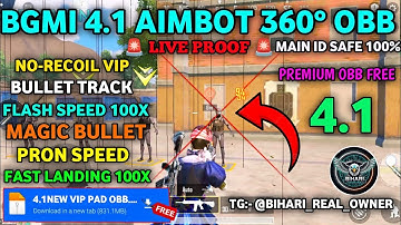BGMI 4.1 AIMBOT OBB | BGMI 4.1 NO RECOIL CONFIG | BGMI NO RECOIL CONFIG 4.1 [100% Safe No Ban ]