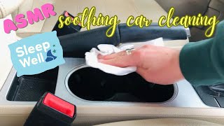 ASMR interior car cleaning with spray & paper towel. (No talking) #asmr #asmrcleaning