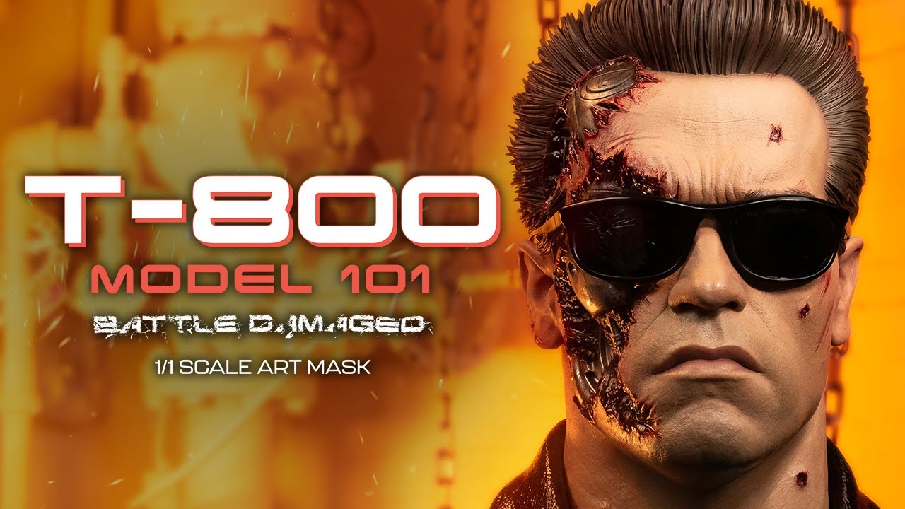 PureArts Terminator 2 T-800 Model 101 Battle Damaged Art Mask