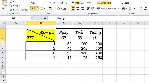 CÁCH VIẾT CHỮ TRONG Ô GẠCH CHÉO TRONG EXCEL