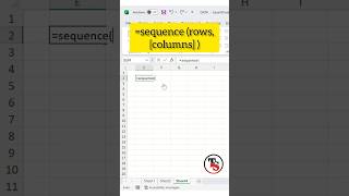 Sequence formula Explained in Excel... #excel #exceltips #exceltricks