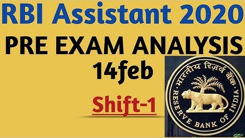 RBI ASSISTANT PRE EXAM ANALYSIS 2020