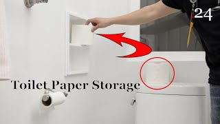 How to Make and Install a Recessed Toilet Paper Storage | DIY / How To