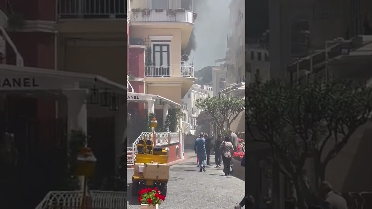 Spaventoso incendio nel centro di Capri