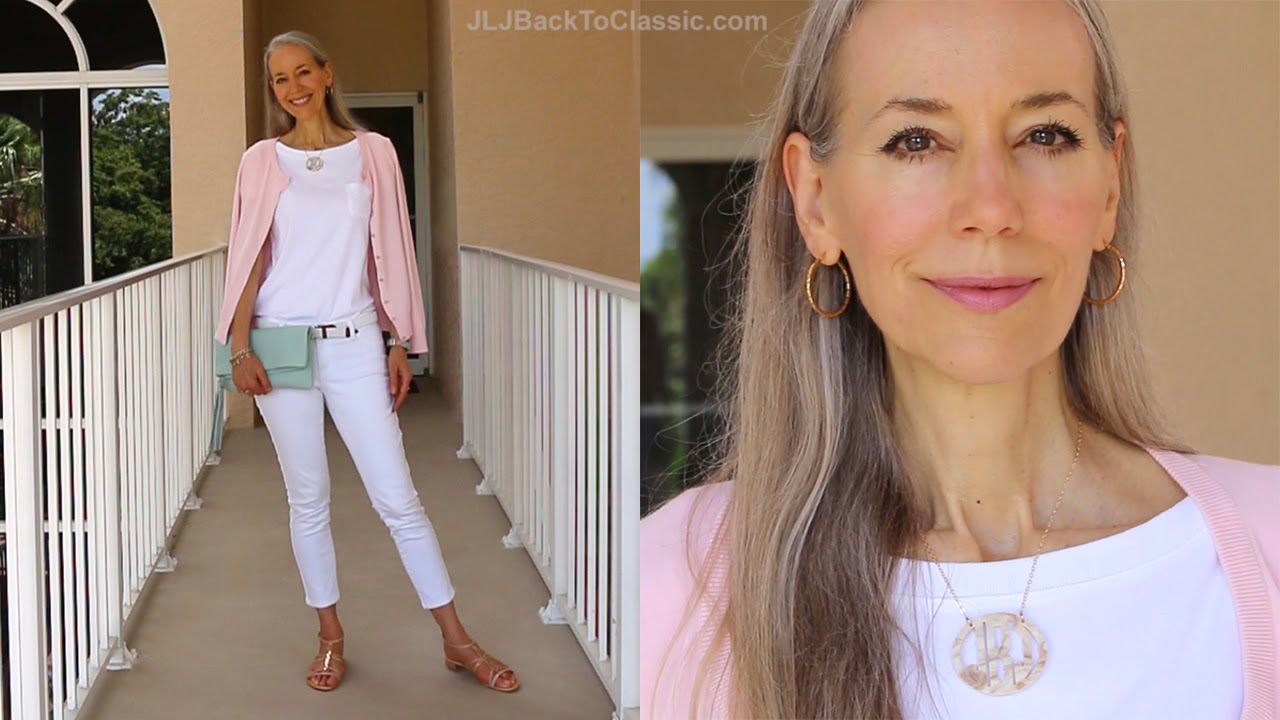 Classic Fashion/Style Over 40/Over 50: How To Style White Jeans & White ...