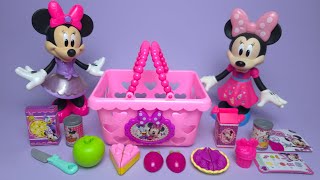 4 Minutes Satisfying With Unboxing Disney Minnie Mouse Bowtastic Shopping Basket Set ASMR(No Music)