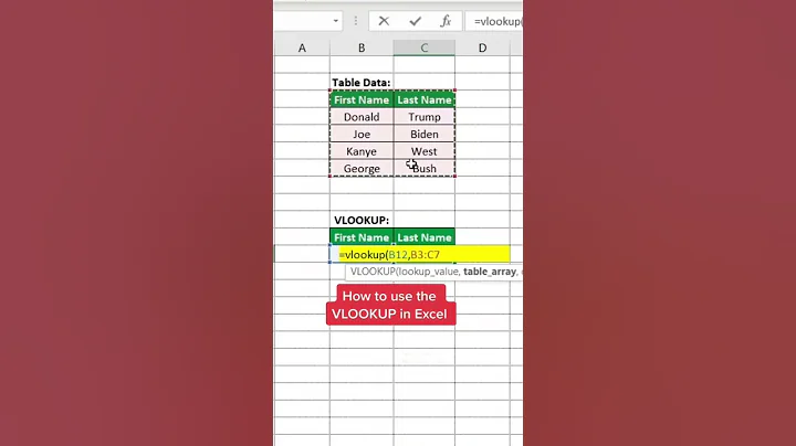 How to use VLOOKUP in Excel! #excel