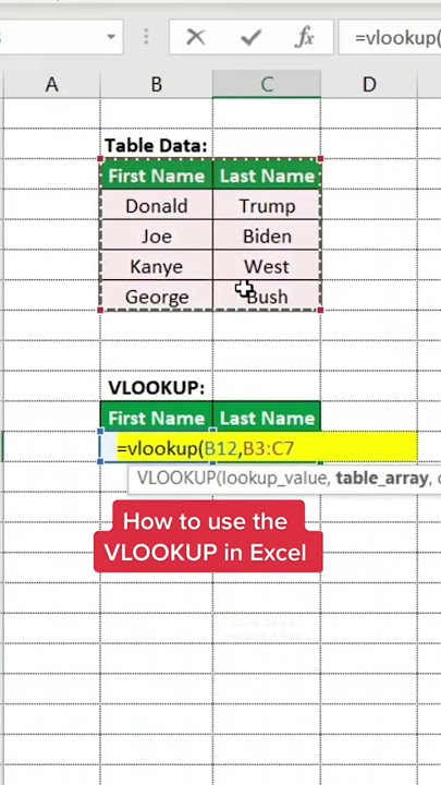 How to use VLOOKUP in Excel! #excel
