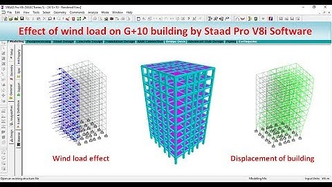 Effect of wind load on G+10 building by using Staad Pro V8i Software