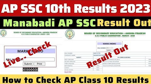 AP SSC Results 2023 Kaise Dekhe ? How to Check AP 10th Class Results 2023 ?Manabadi AP  Results Link