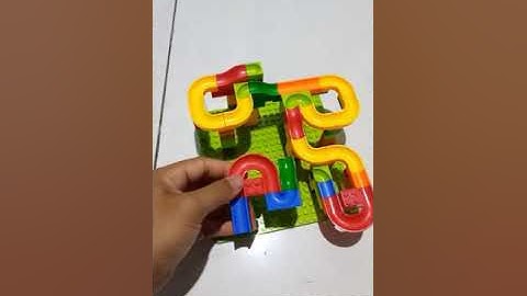 Build Simple Track of Marble Run ASMR From lego Building Blocks #marblerun #marblerunrace #kelereng