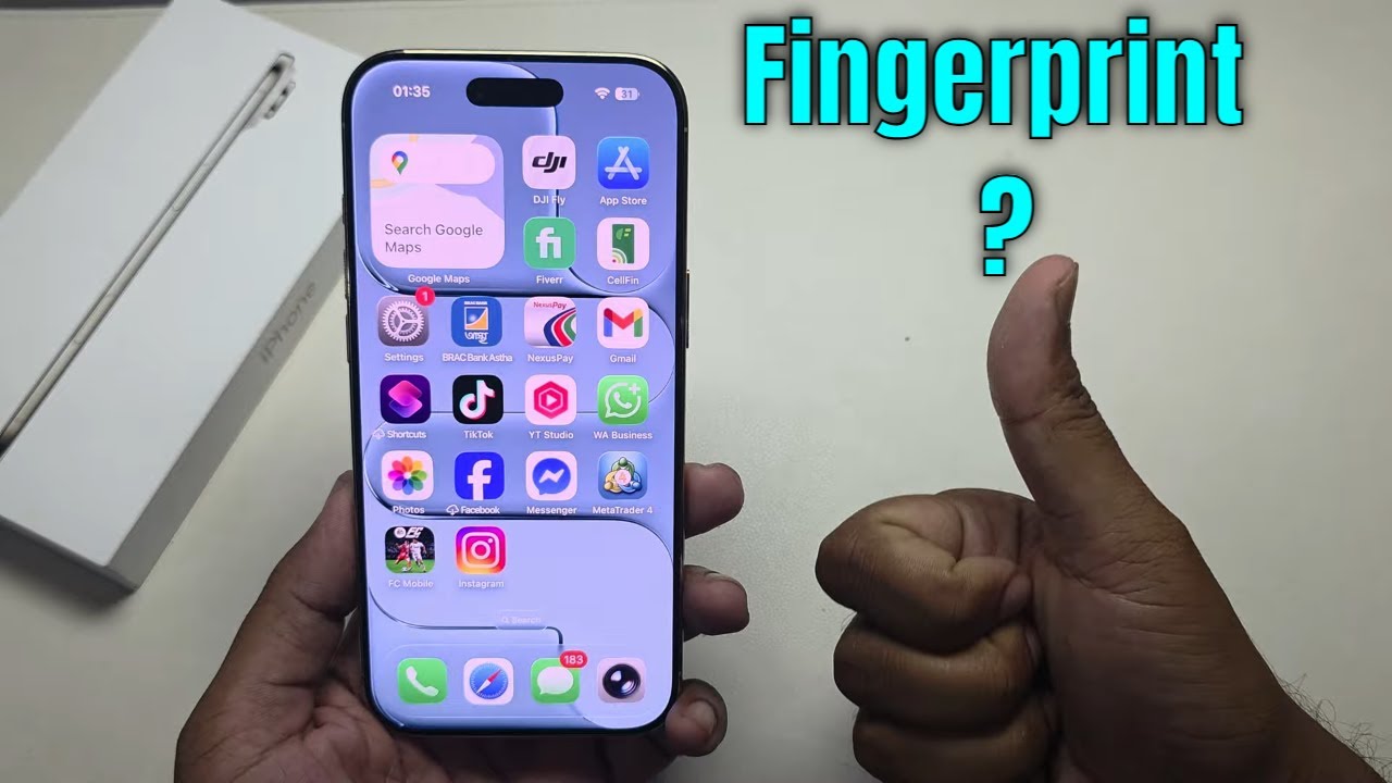 Does iPhone 17 air have fingerprint?