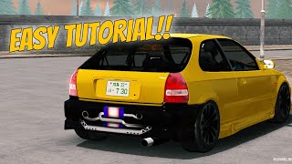 Honda EK9 Rear Bumper Modified | Easy Tutorial | Car Parking Multiplayer