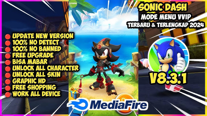 Sonic Dash MOD Features