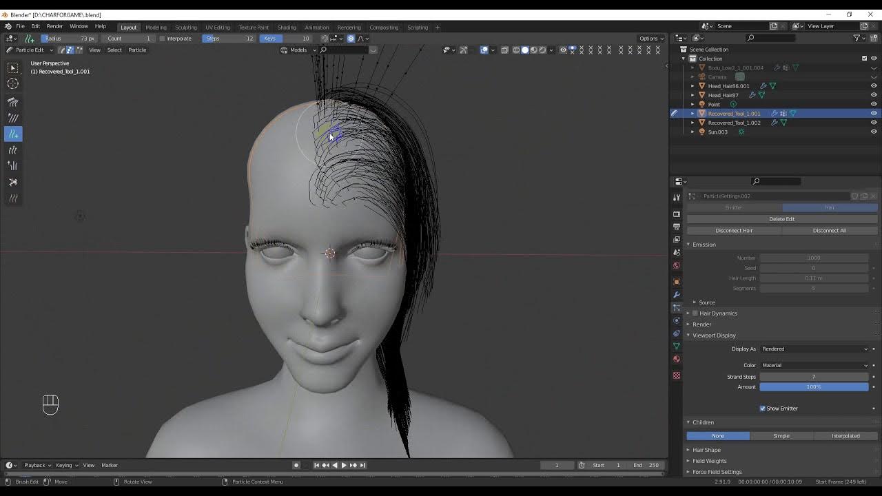 Hair particle in blender YouTube