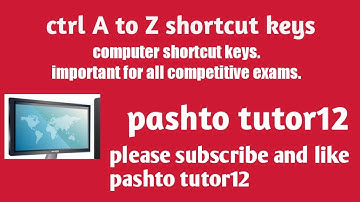 Ctrl A to Z shortcut key