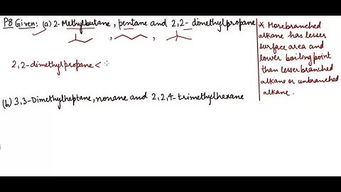 Arrange the alkanes in each set in order of increasing boiling point. (a) 2- Methylbutane, pentane,…