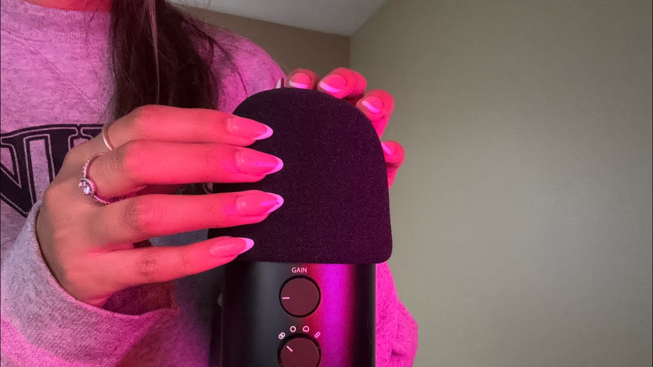 ASMR Mic Scratching with Fire Crackling Sounds😴🔥🪵(no talking)