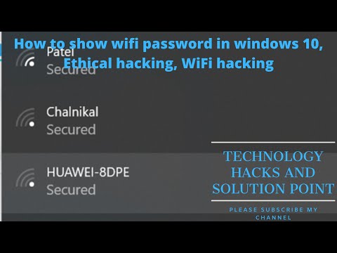 How to show WiFi password in windows 10, ethical hacking, WiFi hacking
