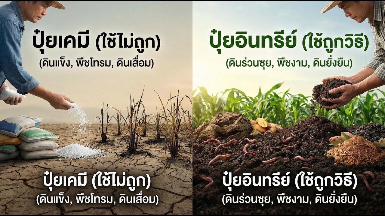 ใส่ปุ๋ยอย่างชาญฉลาด! เกษตรพอเพียง สู้ชีวิต สร้างแรงบันดาลใจ