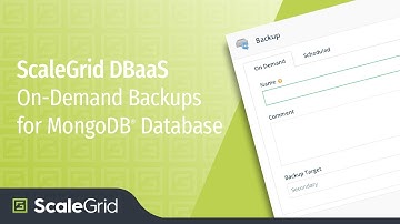 On-Demand Backups for MongoDB® Database - ScaleGrid DBaaS