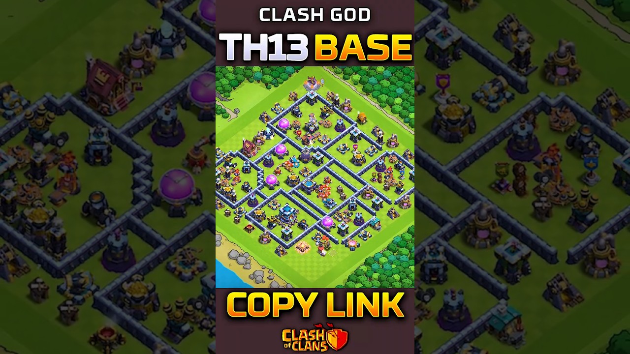 🔥 Ultimate TH13 HYBRID BASE | War + Trophy + Farming Protection 🛡️
