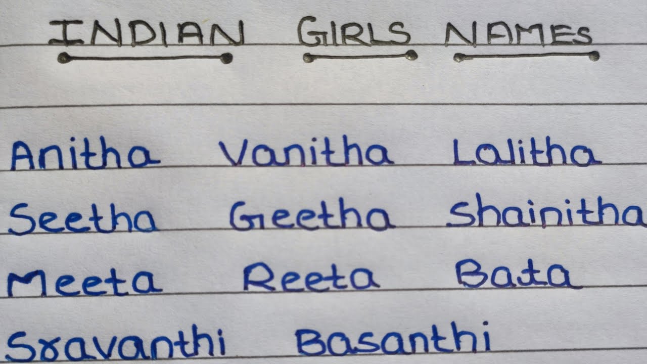 indian girls names with rhymings india indian YouTube
