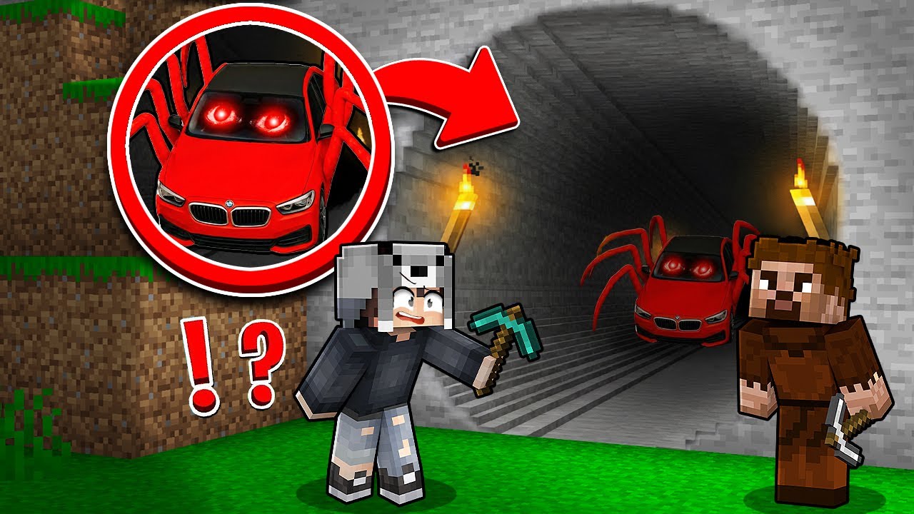 ZENGİN VE FAKİR KORKUNÇ ARABA TÜNELİNİ BULDU - Minecraft
