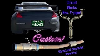 350z Tomei Exhaust w/ 1142 Vibrant Resonator Mod! The best Combo for single exit VQ!