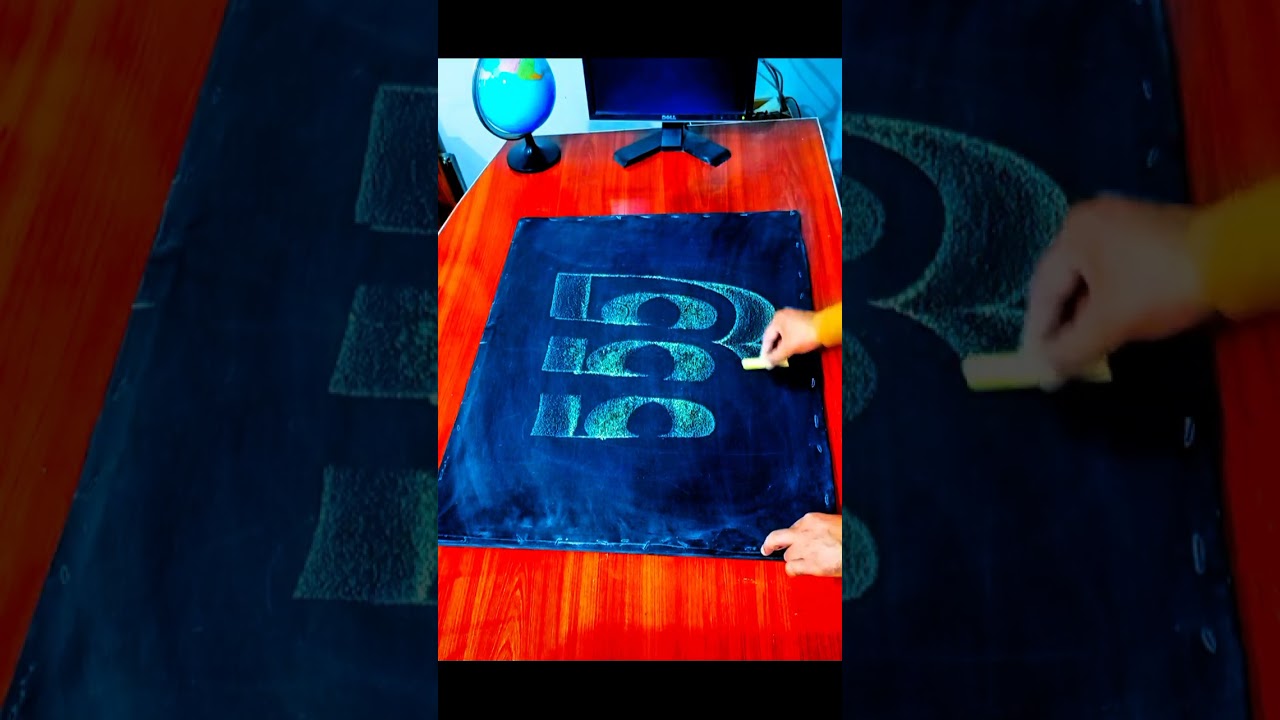 From Plain Board to الله ✨🖍️ | Chalk Allah Calligraphy #Shorts